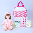 Boneca Reborn de Silicone com Bolsa Maternidade Completa