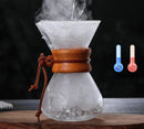 Cafeteira de Vidro Pour Over Manual com Alça de Madeira