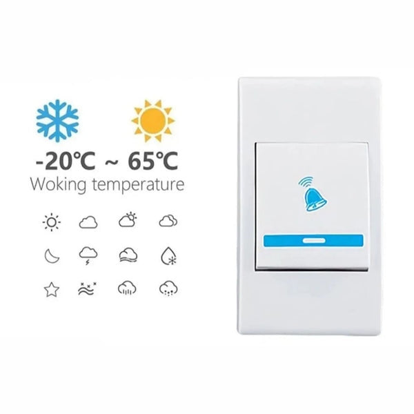 Campainha Sem Fio à Prova d’Água – Interfone Residencial e Comercial 100m