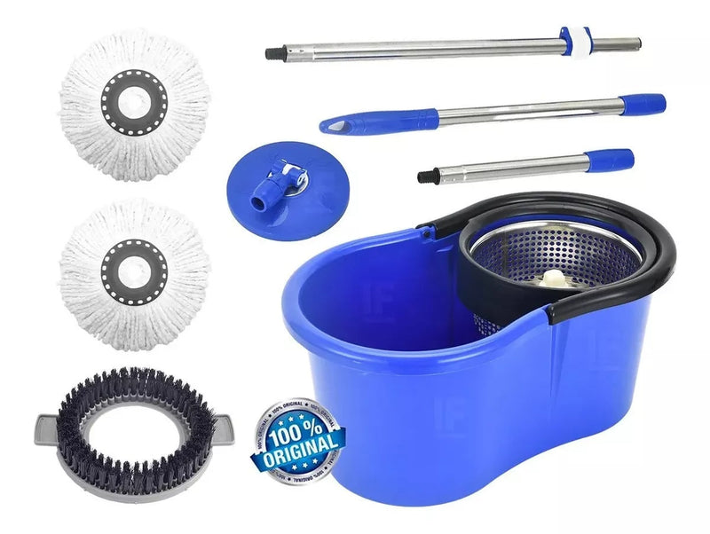 Esfregão Mop Giratório 360º com Balde 12L