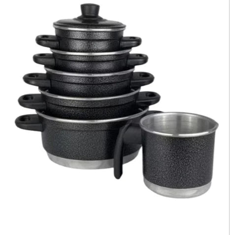 Jogo Completo de Panelas em Alumínio com Talheres