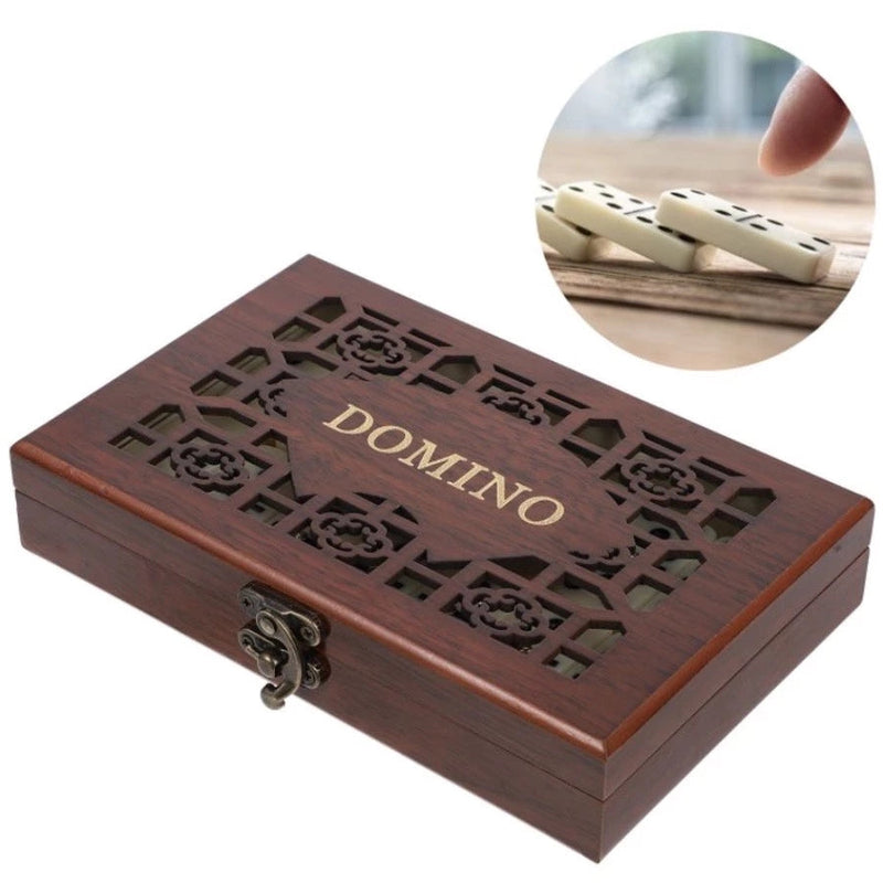 Jogo Dominó de Luxo Profissional em Caixa Madeira