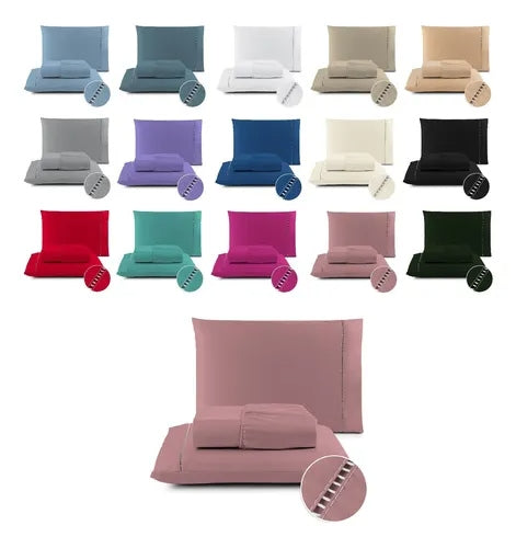 Jogo de Cama Queen 400 Fios Ponto Palito