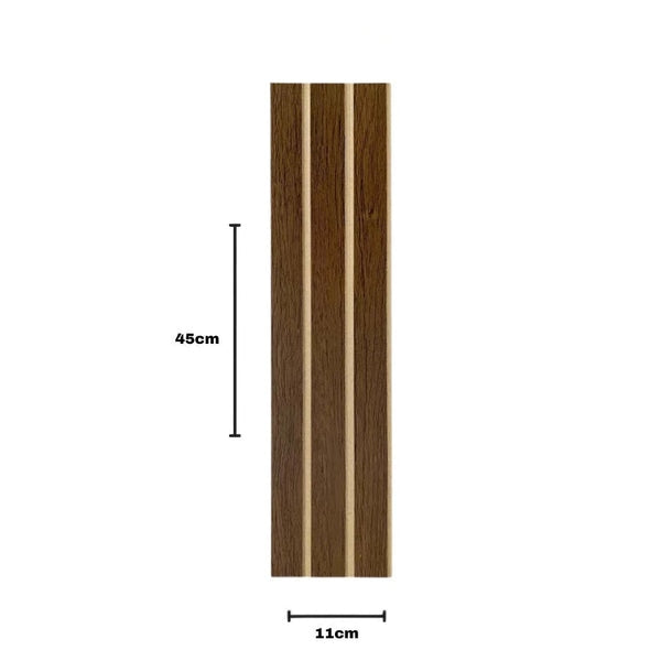 Kit 20 Painéis de Revestimento Ripado Decorativo em MDF – 45x11cm para Parede