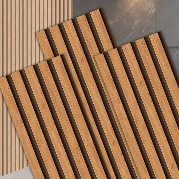 Kit 20 Painéis de Revestimento Ripado Decorativo em MDF – 45x11cm para Parede