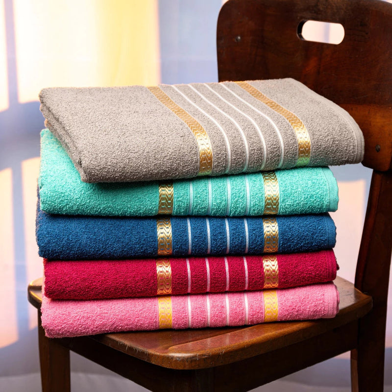 Kit 4 Toalhas de Banho de Algodão Macio