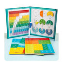 Livro Magnético de Frações Montessori Infantil – Aprendizagem Matemática e Raciocínio Lógico