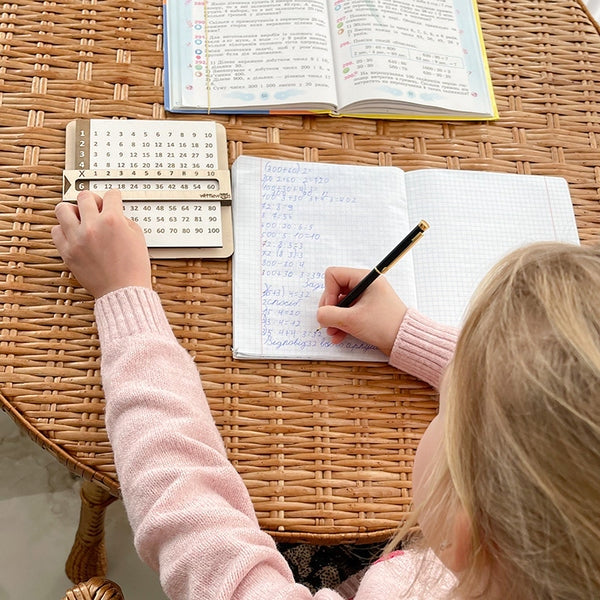 Quadro Montessori de Multiplicação em Madeira – Brinquedo Educativo de Matemática para Crianças