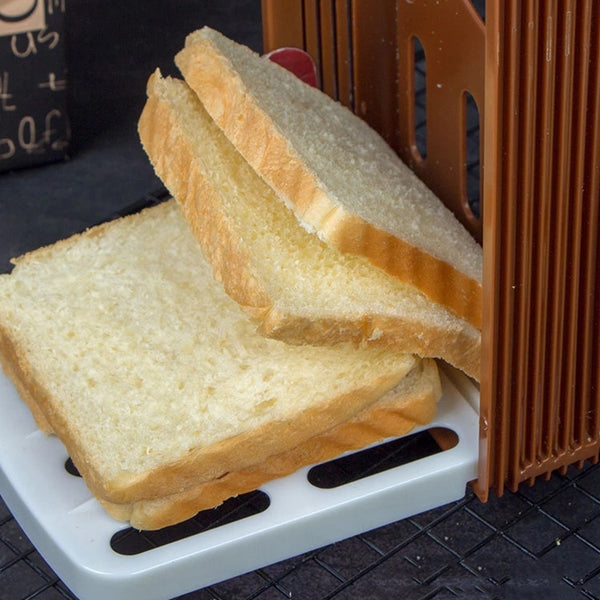 Suporte Guia de Corte para Pão – Fatiador Dobrável em Plástico para Pães Caseiros e Torradas