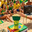 Copo Porta Lanche HEXA Kit 6 pçs COPA de Mundo Snack Cine BRASIL Lembrancinha