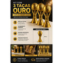 KIT TAÇAS COPA DO MUNDO 2026 – OURO 18cm