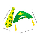 Kit Copa Do Mundo Brasil Futebol Chapéu + Gravatas Do Brasil em EVA