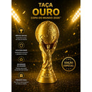 KIT TAÇAS COPA DO MUNDO 2026 – OURO 18cm