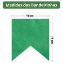 Bandeirinhas Verde e Amarela Copa do Mundo Brasil/Kit 100 a 500 Metros Resistente à Chuva PLÁSTICO Decoração/ Bandeirola