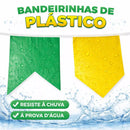 Bandeirinhas Verde e Amarela Copa do Mundo Brasil/Kit 100 a 500 Metros Resistente à Chuva PLÁSTICO Decoração/ Bandeirola